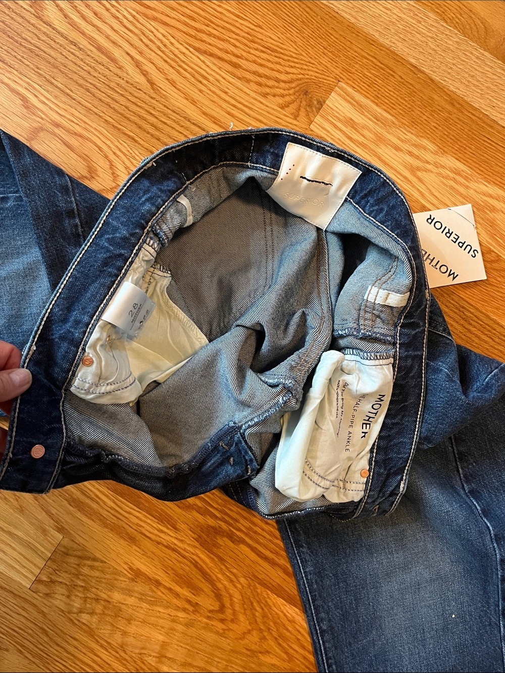 MOTHER The Half-Pipe Ankle Jeans Size 28 NWT - Picture 12 of 17